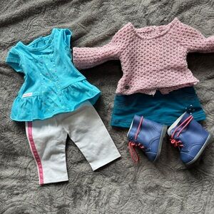 American Girl Doll Outfits (18 inch dolls) with Blue and Pink Accents